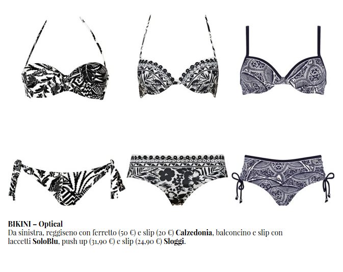 Bikini con fantasia optical