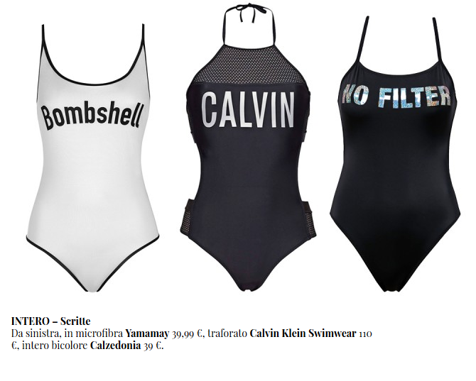 costumi da bagno con scritte estate 2017